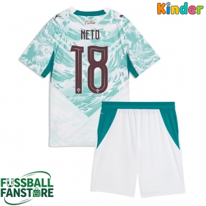 Portugal Pedro Neto #18 Replik Auswärtstrikot Kinder WM 2026 Kurzarm (+ Kurze Hosen)